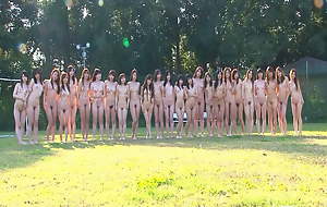 Young Japanese girls get filmed backstage before inviting a naked photoshoot