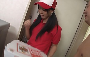 The pretty girl from the pizza administration facilitate is seduced