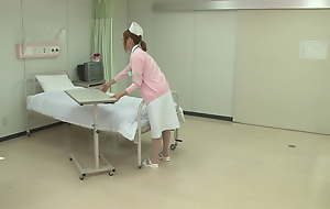 Hot Japanese Carefulness receives banged within reach hospital bed by a horny patient!