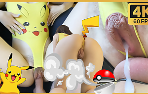 18 year old stepsister rides me on sex chair in Pikachu costume and gets great deal b much of cum. Pokemon cosplay.