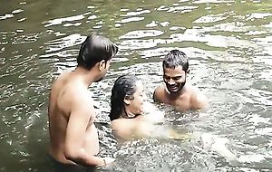 DIRTY BIG BOOBS BHABI BATH IN POND Wide  Good-looking DEBORJI (OUTDOOR)