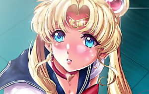 [Hentai] Sailor Moon gets a huge load of cum heavens her face