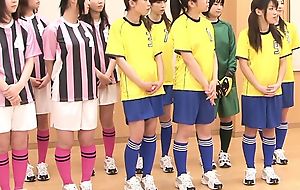 Sex on the beauties soccer crew in Japan with older men, Blowjob, hairy pussy, Teen+18, dildo fucking, Amateur Sex