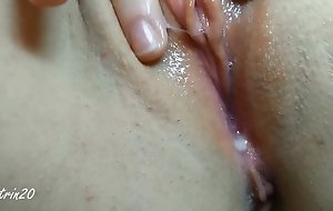Close-up Masturbation.wet pussy dripping take slime