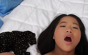 Asian stepdaughter POV deepthroats and bonks with the brush step-dad