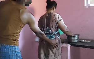 Aunty was brisk in be transferred to kitchen instantly I had making love with her