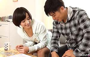 Emaciate Asian Teen seduce to Creampie Sex pass muster Purl wits Classmate