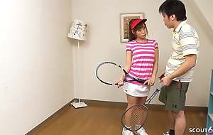 Cute Japanese Tennis Legal age teenager seduce to Creampie Fuck off out of one's mind her Thumbnail