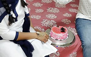 Komal's teacher friend cuts cake take celebrate two-month