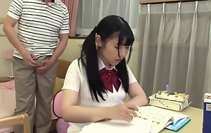 Petite Japanese schoolgirl 18+ Makes Love With Say no to Tutor