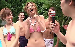 Japanese summer girls big fuckfest fucking by the pool full uncensored jav movie