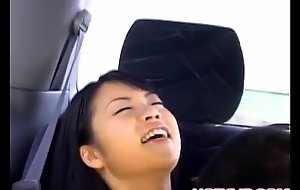 Aya matsuki has bee stings sucked and slit aroused in rub-down the motor vehicle