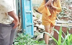 Stepsister went to be passed on field to get vegetables and had Sexual connection with their way stepbrother there, Alfresco Sexual connection Hindi