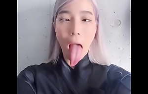 Ahegao slut with smart tongue
