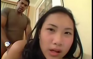 Juvenile Thai girl Nat gets pumped full of African semen