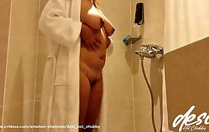 Hot Obese Sweltering Indian Bhabhi Payal on touching Bathroom