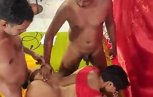 Close-fisted Pussy MILF likes inexact Three-some DP fuck with chubby bushwa dudes! Shathi khatun and hanif  and Shapan pramanik, Marvellous sex porn video Bengali