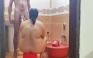 step mom and step son in shower