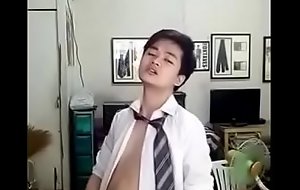 Cute Chinese Twink Strips Down coupled concerning Cums