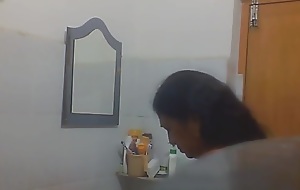 Indian Bengali Milf Aunty Changing Saree in Bathroom