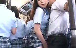 Asian Schoolgirl gets fucked primarily a bus