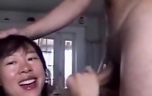 Cum in mouth after bareback sex for hot Asian hooker