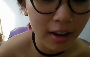 Asian lady rubs will not hear of bawdy cleft with a toy