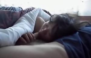 Horny homemade asian american girl, white guy, oral sex motion picture