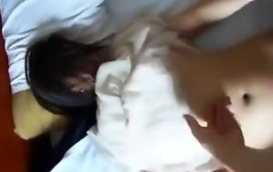 Asian girl receives will not hear of hairy pussy missionary fucked and groans