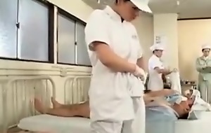 Japanese Nurses Get Surreptitious Puristic Twats Fucked Concerning Group Sex
