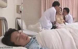 Japanese sweet nurse gets fucked back front be useful to her specimen