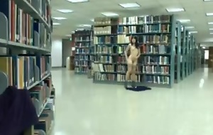 East bombshell procurement nude on cam in public library pt. two