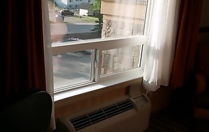extended fit together getting fucked in hotel window and climaxes with hitachi