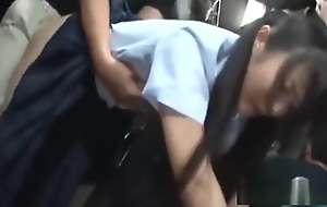 Japanese girl ill-treated and fucked by man on bring to bus