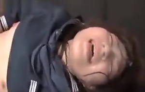 Innocent asian microscopic getting light added to mouth cum brim