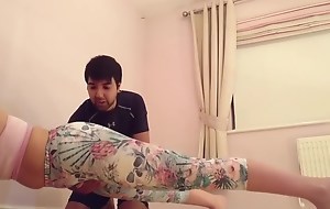 Teen Tricked Come by Getting Naked For Personal Trainer And Giving him a head Pov Indian
