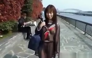 Mikan Hot Asian model likes flashing their way
