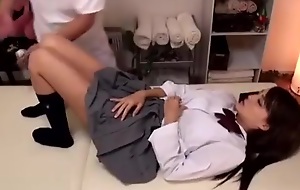 Japanese 18yo schoolgirl massage turned in copulation