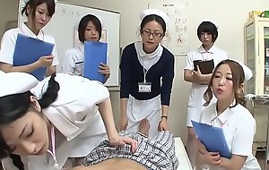 JAV nurses CFNM handjob oral-service demonstration Subtitled