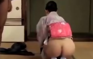 Asian japanese kimono MILF's sex life