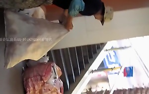 Chinese girl upskirt in boutique