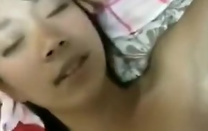 Anorectic Asian teen sucks a lasting dick and gets drilled unfathomable cavity o