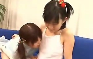 Japanese teen lesbos in hot action