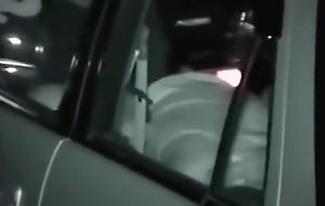 Oriental slut receives caught fucking in a car