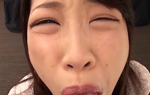 Crazy Japanese slut Miki Sunohara concerning Incredible blowjob, pov JAV scene