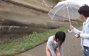 Powered Japanese girl Minami Kashii in Incredible outdoor, striptease JAV movie