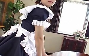 Naughty Natsumi is a sexy Oriental maid getting into cosplay licentious relations