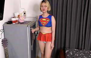 White-headed Asian Supergirl FUCKS for Justice!