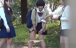 Japanese teen pee woodland