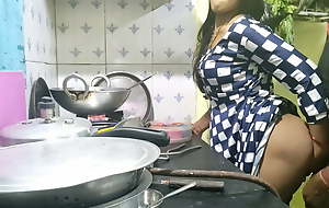 Indian bhabhi cooking adjacent to kitchen and brother adjacent to law fucking